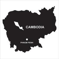 Cambodia country map vector