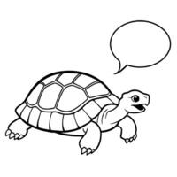 Angulate Tortoise turtle screams icon illustration vector