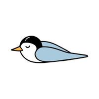 Antarctic Tern bird sleeps icon illustration vector