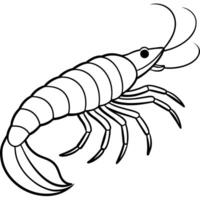 Anomalocaris shrimp goes icon illustration vector