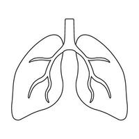 Lung icon design vector