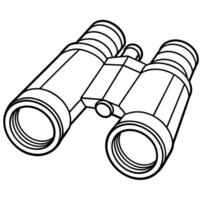 binoculars outline coloring book page line art illustration digital drawing vector