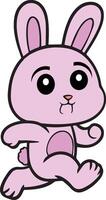 illustration of a Pink bunny vector