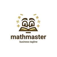 math master logo design suitable for education vector