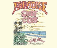 Sunshine beach summer time, sunshine print design artwork, surf club, Beach Paradise Print T-shirt Graphics Design, typography slogan on palm trees background. Good vibes. vector