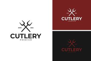 Cutlery logo design template illustration idea vector