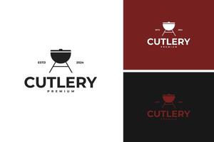 Cutlery logo design template illustration idea vector