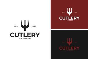 Cutlery logo design template illustration idea vector