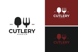 Cutlery logo design template illustration idea vector