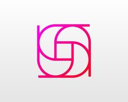 Logo design about the letter S monogram designed with thin geometric lines. vector