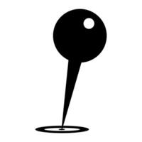 Location pin or map pin icon symbol vector
