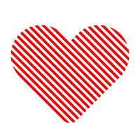 Heart shape with lined pattern icon symbol vector