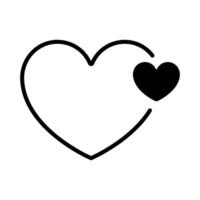 Outline heart shape icon symbol vector