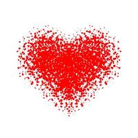 heart formed by round particles vector