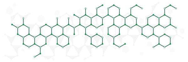 modern hexagon technology background in white, green and grey colors vector