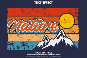 summer vibes text effect with background. vector