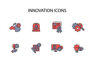 Innovation icon set..Editable stroke.linear style sign for use web design,logo.Symbol illustration. vector