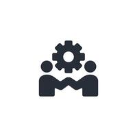 teamwork icon. .Editable stroke.linear style sign for use web design,logo.Symbol illustration. vector