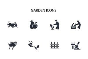 garden icon set..Editable stroke.linear style sign for use web design,logo.Symbol illustration. vector
