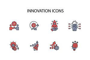 Innovation icon set..Editable stroke.linear style sign for use web design,logo.Symbol illustration. vector