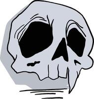 the white skull vector