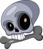 the skull and the bone vector