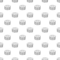 Seamless pattern with sushi roll for decorative print, wrapping paper, menu, wallpaper and fabric vector