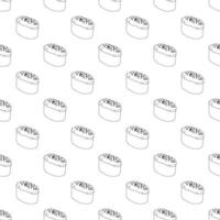 Seamless pattern with sushi for decorative print, wrapping paper, menu, wallpaper and fabric vector