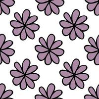 Summer seamless pattern with flowers doodle for decorative print, wrapping paper, greeting cards, wallpaper and fabric vector