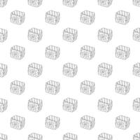 Seamless pattern with sushi roll for decorative print, wrapping paper, menu, wallpaper and fabric vector