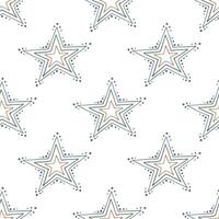 Seamless pattern with cute stars doodle for decorative print, wrapping paper, greeting cards, wallpaper and fabric vector