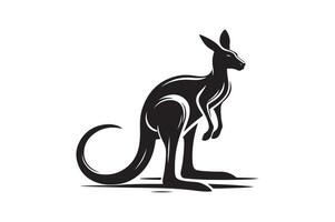 Hand drawn of kangaroo on white background. vector