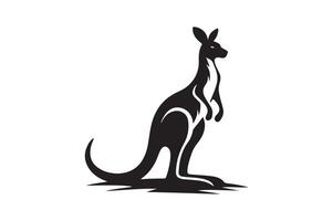 Hand drawn of kangaroo on white background. vector