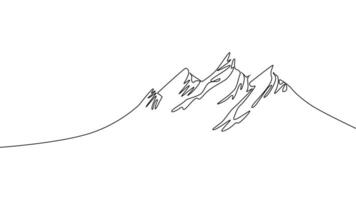 Self-drawing a simple animation of one continuous drawing of one line of Christmas trees, forest vector