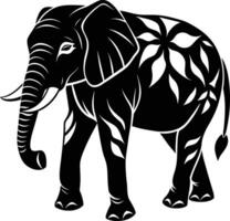 An elephant is standing in front of a white background vector