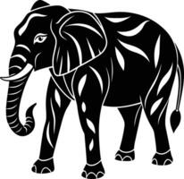 An elephant is standing in front of a white background vector