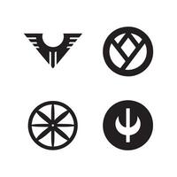 Perfect iconic logo simple minimal black silhouette vector