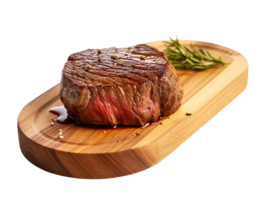 cooked beef steak meat on a cutting board png
