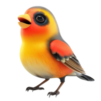 An Image Of a Bird With a Red And yellow Head Transparent Background png