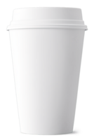 Blank White Paper Coffee Cup Mockup isolated on transparent background. ideal for branding and design presentations png