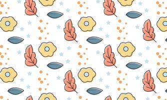 Floral pattern on white background vector