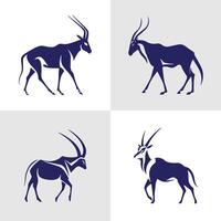 Set of Abstract Goat silhouette logo icons, with a white background for your company, the sheep logo design ideas vector