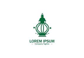 Islamic lantern design on white background. vector