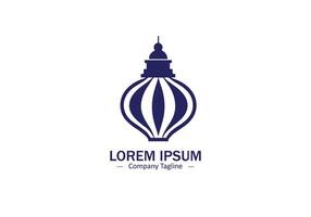 Lantern or lamp logo silhouette on a white background. vector