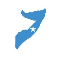Somalia Map. Map of Somalia with national Flag. vector