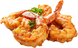Crispy Fried Shrimp with Garnish. png