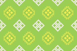 Pixel ethnic pattern oriental traditional. design fabric pattern textile African Indonesian Indian seamless Aztec style abstract illustration vector