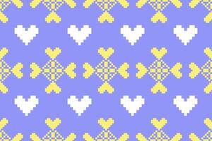 Pixel ethnic pattern oriental traditional. design fabric pattern textile African Indonesian Indian seamless Aztec style abstract illustration vector