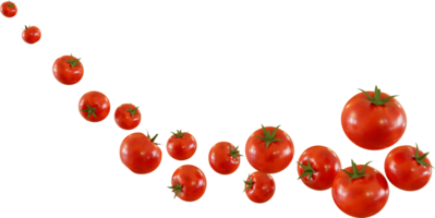floating red tomato in the air png