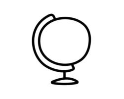 globe outline icon. Element for mobile concept and web apps. vector